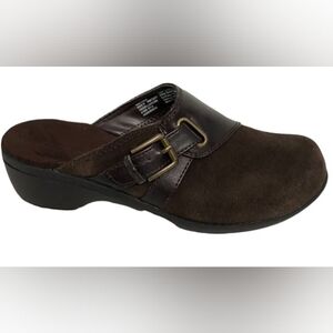 Suede & Leather Mules, Croft & Barrow Brown Clogs, Size 7.5M